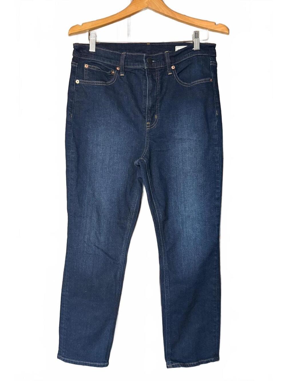 GAP Vintage Slim High Rise Dark Blue Denim Jeans Size 31x32